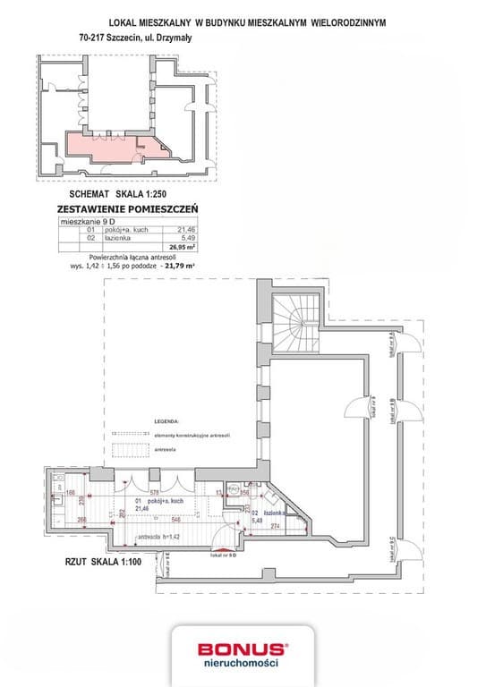 Stylowe mieszkanie w stylu loft z antresolą w centrum - Zdjęcie 4/6
