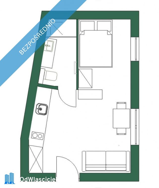 Umeblowane mieszkanie w Prądniku Białym, idealne dla singla - Zdjęcie 3/11