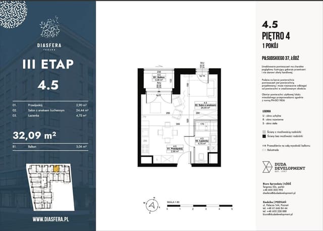 Przestronne 32m² w centrum Łodzi - idealne do życia i inwestycji - Zdjęcie 2/6