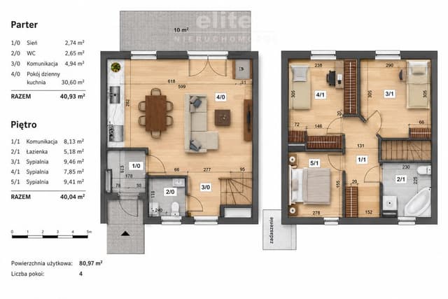 Słoneczny dwupoziomowy apartament z ogrodem i parkingiem - Zdjęcie 4/20