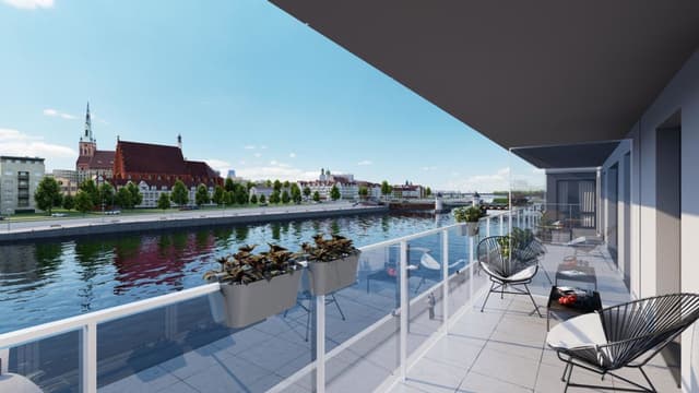 Nowoczesne mieszkanie nad Odrą na prestiżowej Łasztowni - Zdjęcie 5/5