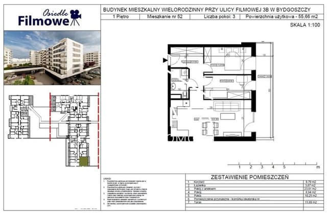 Nowoczesne 3 pokoje z wielkim tarasem nad Brdą - Bez PCC - Zdjęcie 2/7