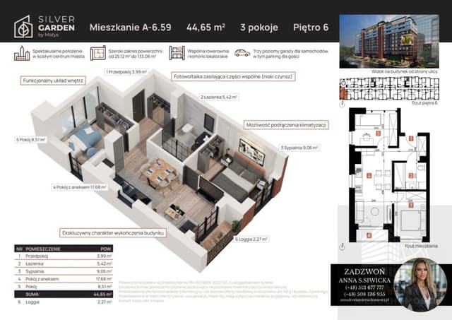 Nowoczesny 3-pokojowy apartament z widokiem na ogród - Zdjęcie 2/9