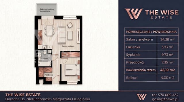 Nowoczesne mieszkanie z балконом i windą na Warszewie - Zdjęcie 4/4