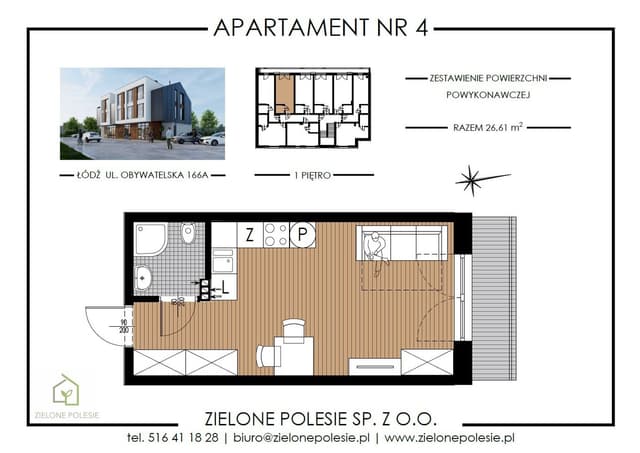 Słoneczna kawalerка z балкоnem i parkіngіem na Polesіu - Zdjęcie 3/3
