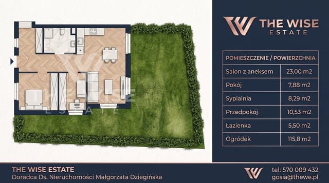 Nowoczesne 3 pokoje z dużym ogrodem 115 m2 na Warszewie - Zdjęcie 5/6