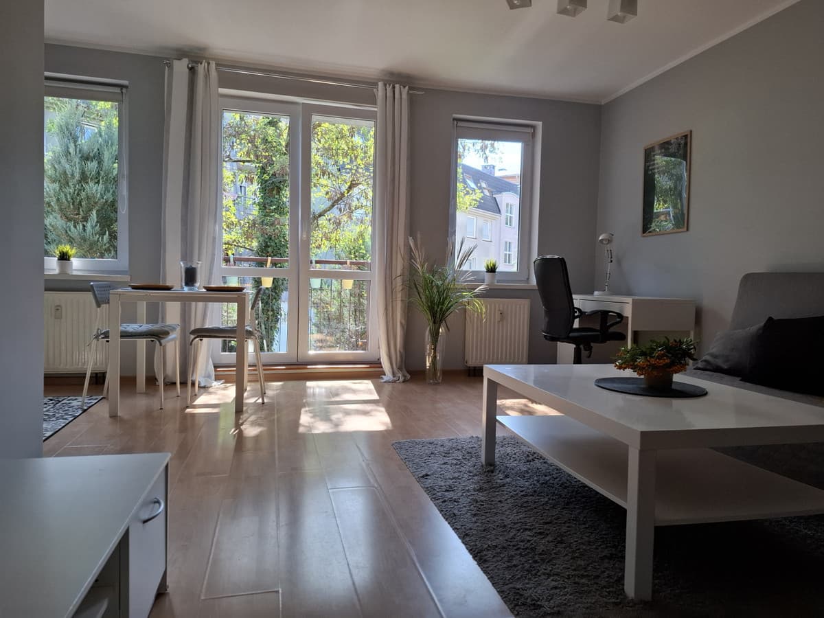 Słoneczna kawalerka z balkonem blisko Lasku Marcelińskiego - Zdjęcie 1/8
